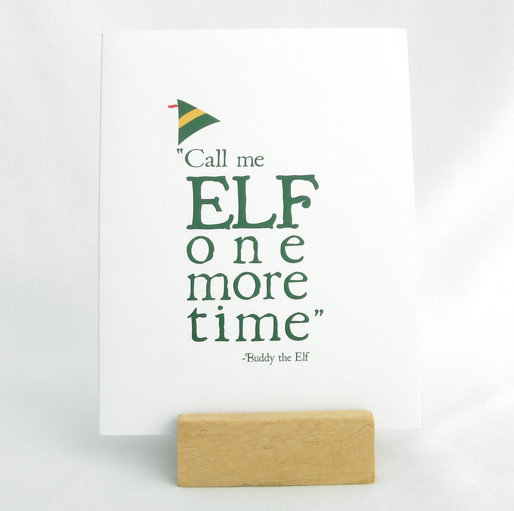 Call me Elf Christmas card