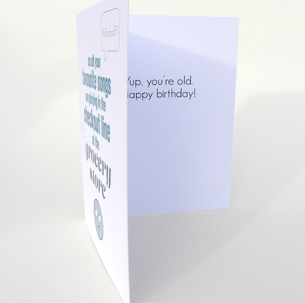 Grocery store birthday card