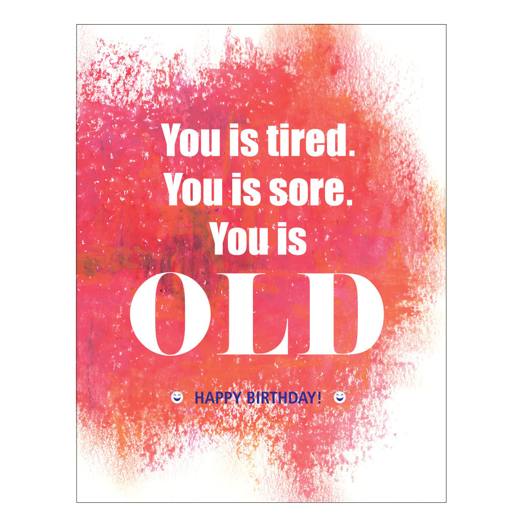 orange & red colours on white background with white type