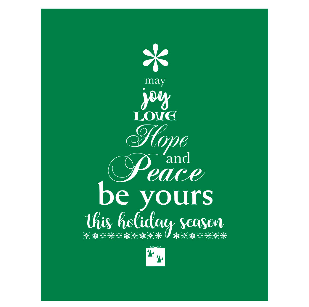 Christmas card -word tree
