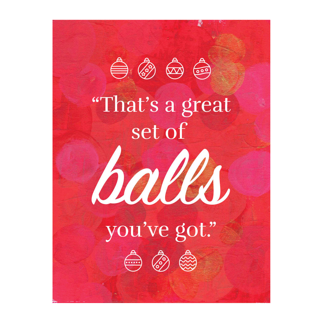 Great Balls Christmas card