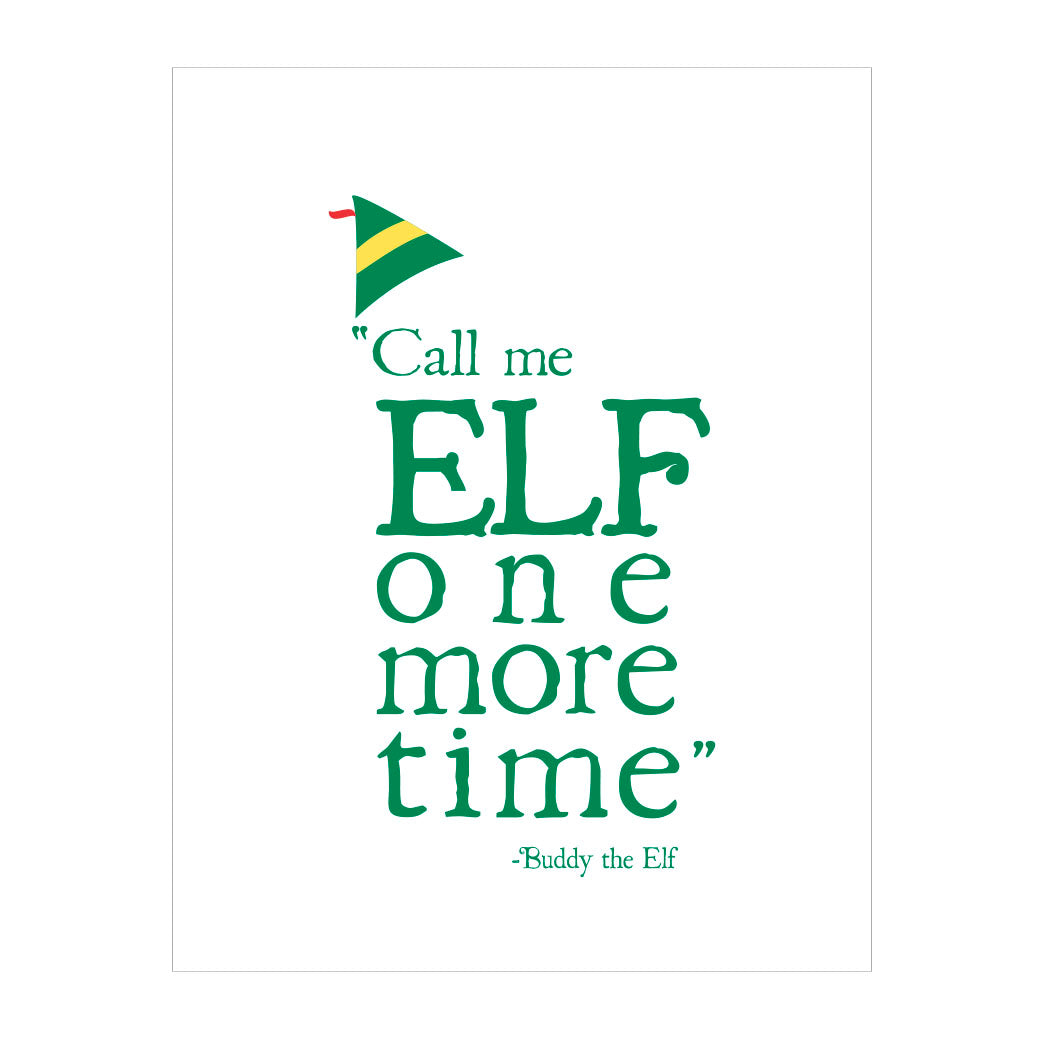 Call me Elf Christmas card