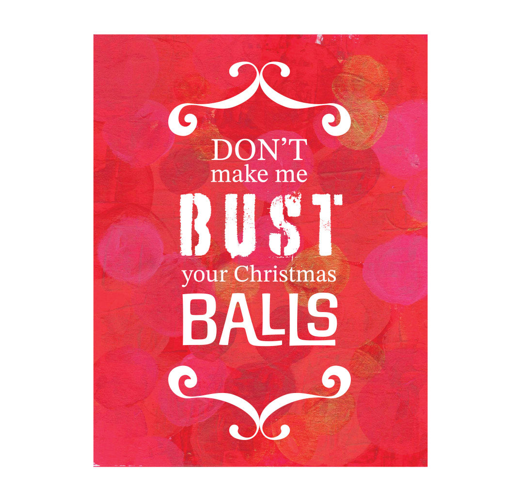 Bust your balls Christmas card