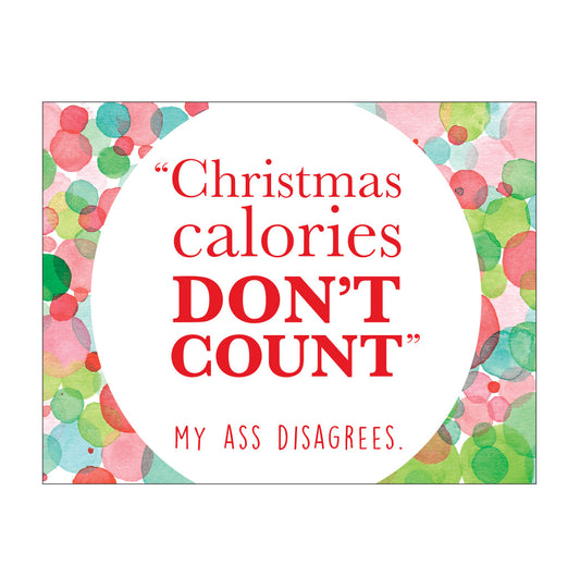 Christmas  calories card