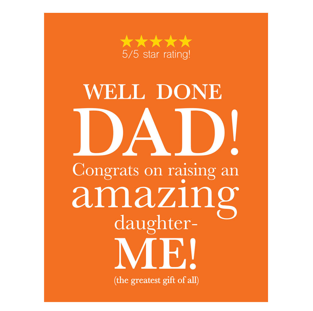 Father's Day card: "Done"