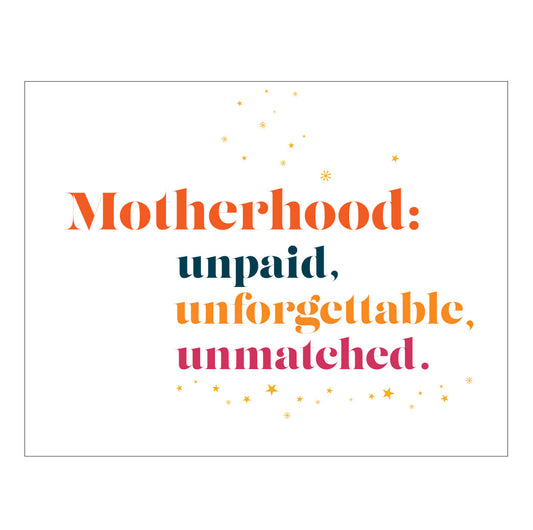 Mother's Day card: Unmatched