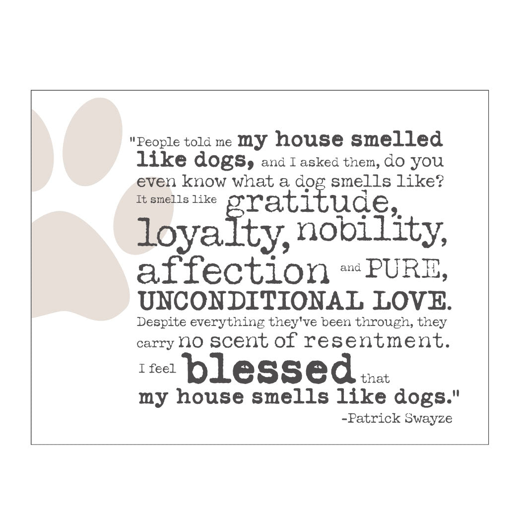 Pet sympathy card: Patrick Swayze quote