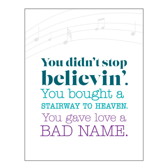 Songs birthday card