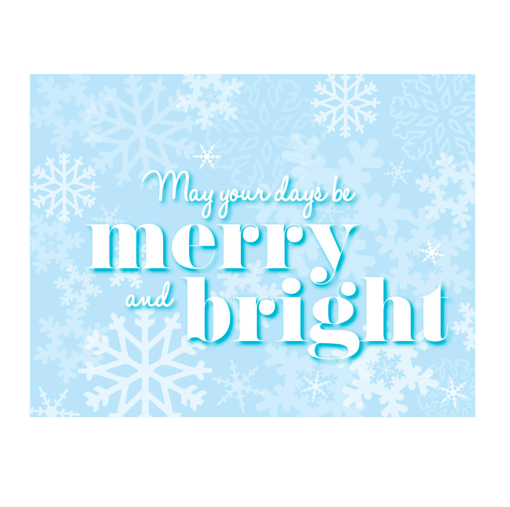 Christmas card "merry & bright"